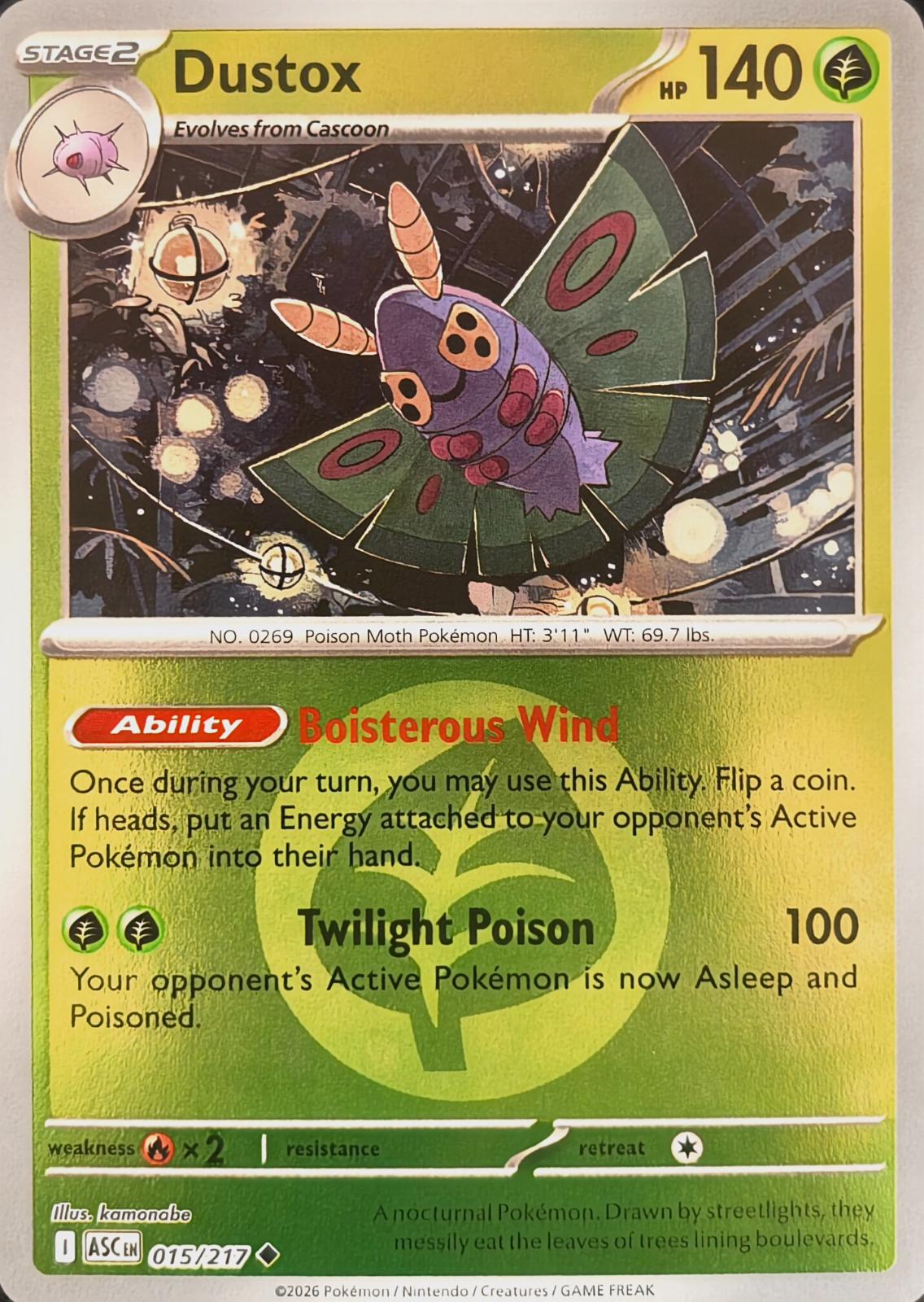 Ascended Heroes Dustox [Energy] Pokémon card